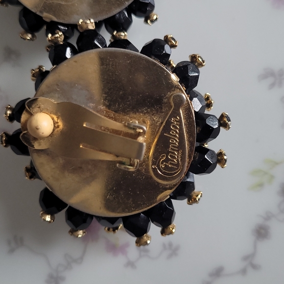 Chameleon vintage clip earrings glass beads wired - Picture 8 of 11